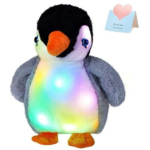 Bstaofy Enciende El Pingüino Stuffed Animal Glow 2chjl