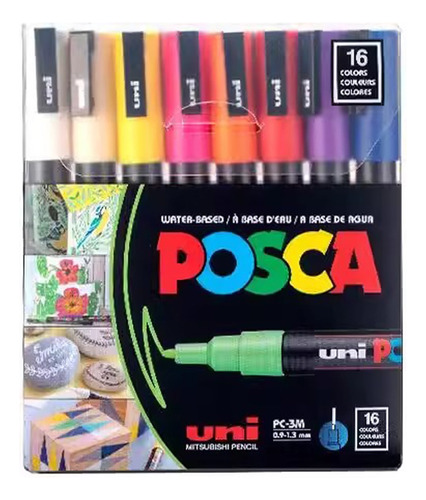 Rotuladores Posca Uni Pc, Bolígrafos De 3 M, 16 Colores