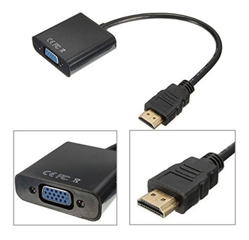Imagem 5 de 7 de Cabo Adaptador Hdmi Para Vga Conversor P/tv Pc Notebook