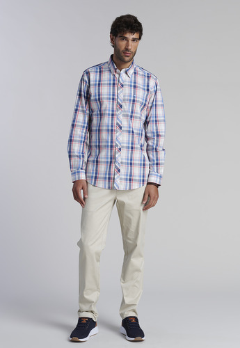 Camisa Check Orlando F Rojo Ss2025 Ferouch