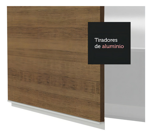 Porta Refrigerador Madesa Glamy 1 Puerta Abatible Color Blanco/Marrón