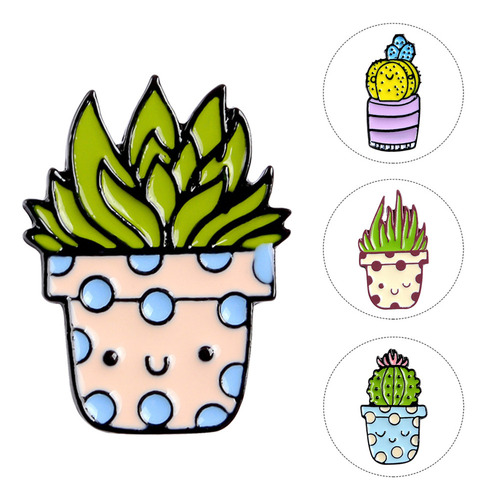 Broche De Solapa Para Hombre Con Forma De Cactus, Delicado,
