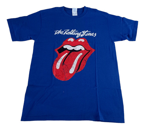 The Rolling Stones Azulado Polera Talla M