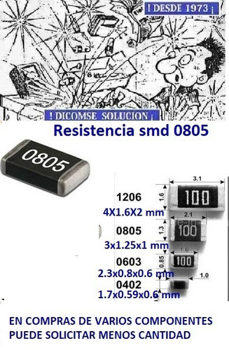 Chip Resistor Smd (0805) 1/8w 5% 68 Ohm X 100 Unid