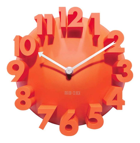 Gigicloud Reloj Pared 3d Moderno Digital Cuarzo Redondo Para