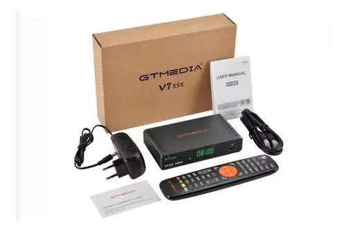 decodificador de TV por Internet GTMEDIA GTMEDIA V7 HD DVB-S/S2/S2X Digital  TV Set Top Box Receptor de señal de TV Decodificador HD 1080P Receptor de  transmisión de video digital con control remoto