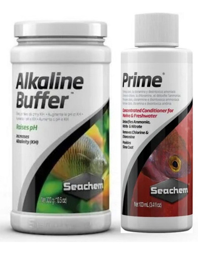 Kit Alkaline Buffer 300g + Prime 100 Ml Seachem