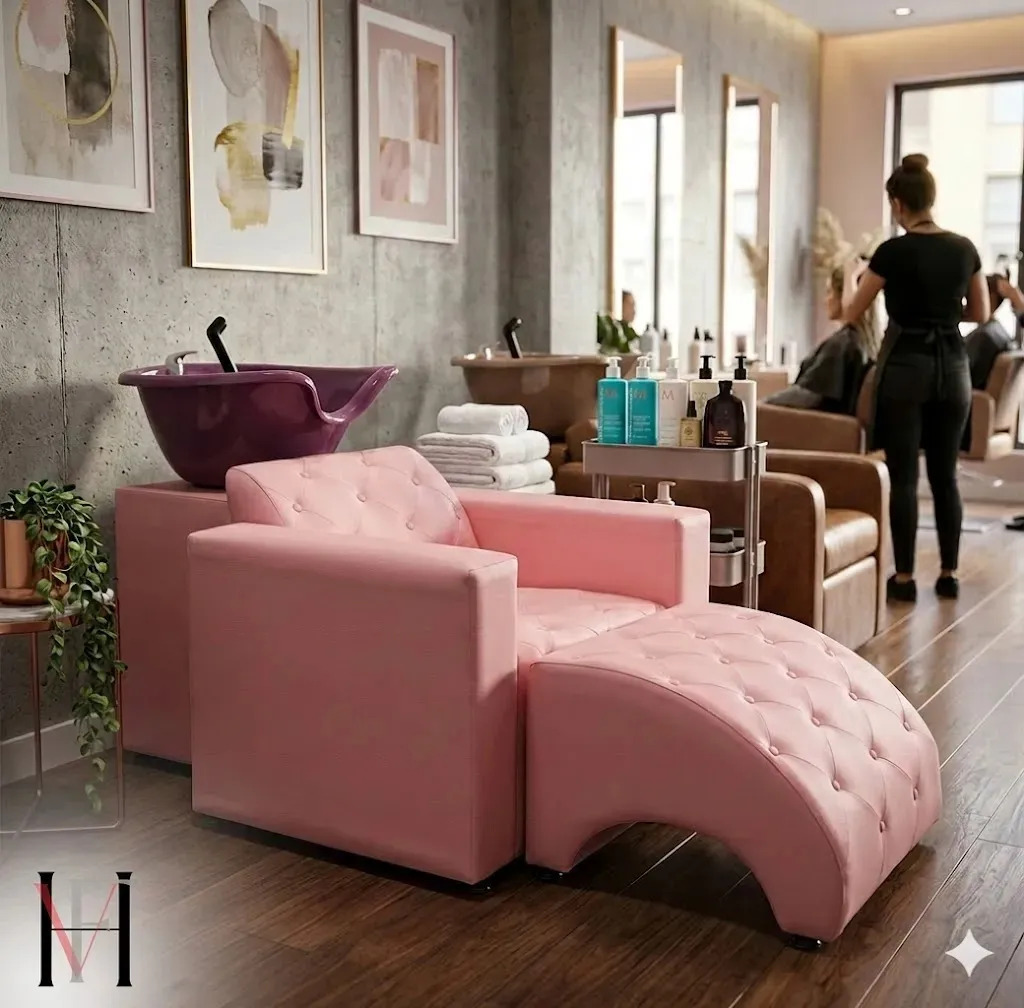 Lavatório Profissional Luxo Rosa para Salão de Beleza e Barbearia