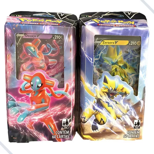 Conjunto Baralho de Batalha V Pokémon - Deoxys V e Zeraora V