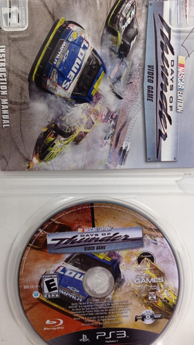 Nascar Days Of Thunder Jogo Ps3 Físico Usado Com Manual (Usado)