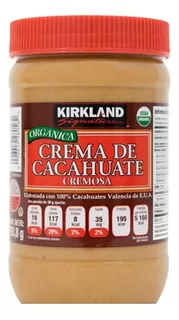 Crema De Cacahuate Cremosa Orgánica Kirkland 793.8gr