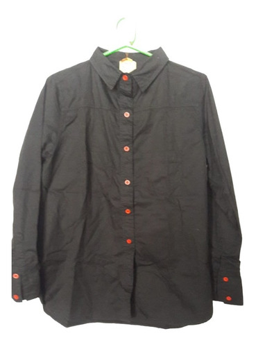 Camisa Negra,tela 100% De Algodón-talle M(leer Descripcion)