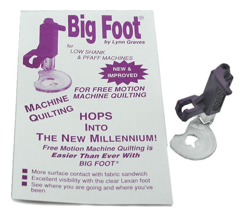 Big Foot Presser Free Motion Low Vastago