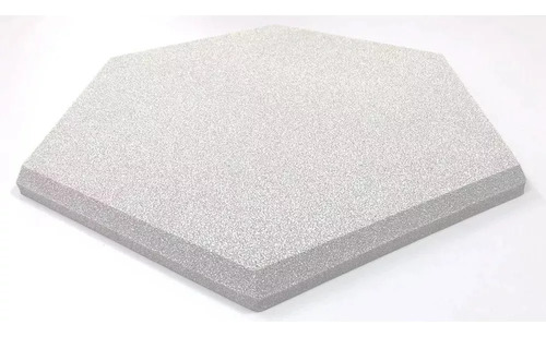Espuma Acústica Branca Lã De Pet Hexagonal 30x2,5cm C/90 Und