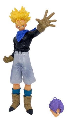 Figura Trunks Super Saiyan Cambia De Cabeza Dragon Ball 17cm