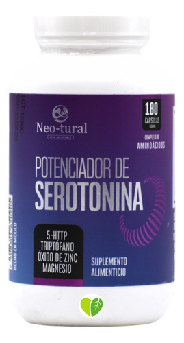 Precursor De Serotonina (triptofano) 180 Cáps 500 Mg Sabor Sin sabor