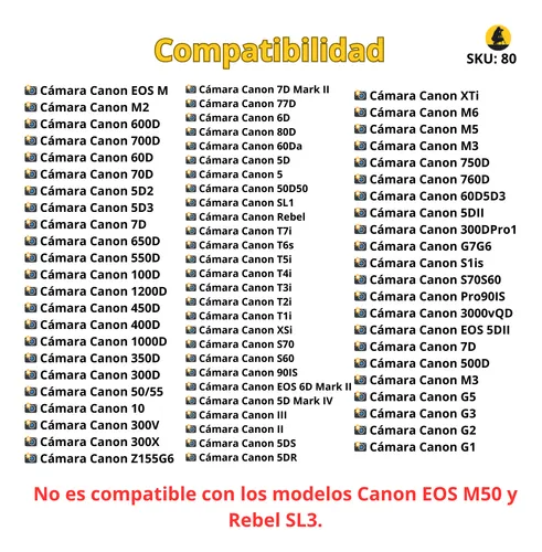 Control Remoto Para Camara Canon M M2 M5, M3