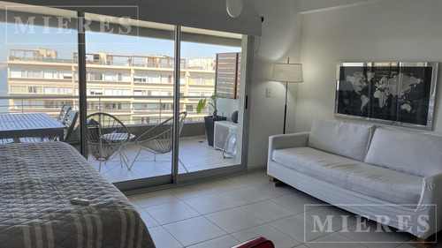 Monoambiente En Edificio El Faro, Portezuelo, En Alquiler Anual Amoblado.