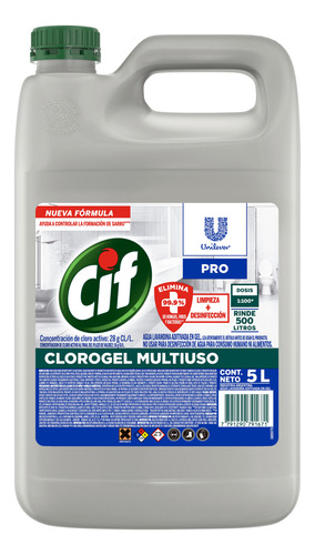 Lavandina En Gel Cif Multiuso Concentrada Bidon 5 L