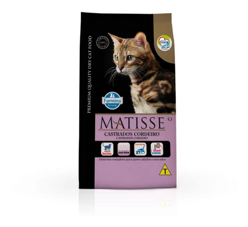 Ração Para Gatos Adultos Castrados Cordeiro 7,5kg Matisse