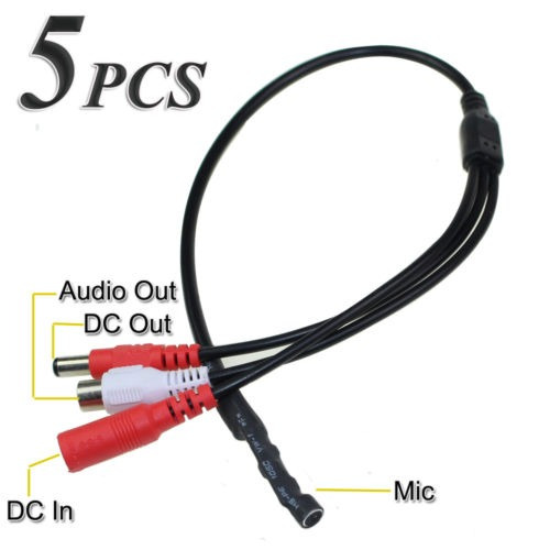 Pack 5 Alta Dc Sensible Micrófono De Audio Mic Mini Cámara D