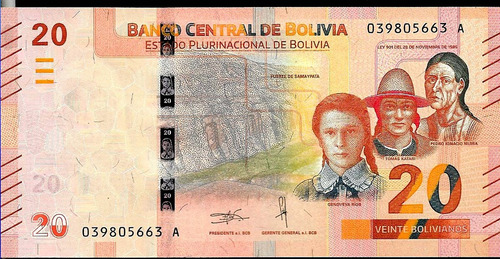 Bolivia 20 Bolivianos