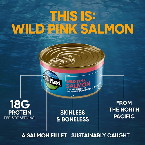 Wild Planet Salmón Rosado Salvaje, Salmón Enlatado, Capturad