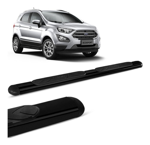 Estribo Lateral Oval Ecosport 2018 2019 2020 2021 Preto Bepo