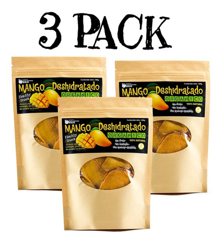 3 Pack Mangos Deshidratados Orgánicos 540gr.