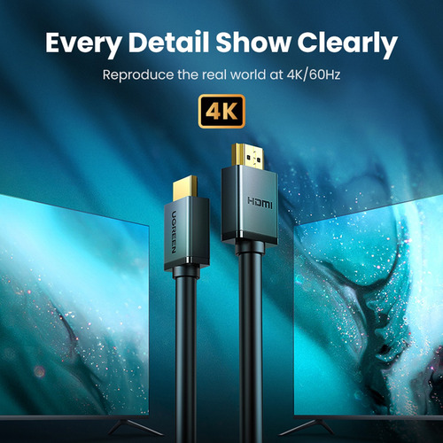 Cable Hdmi 2.0 4k@60hz 1 Metro Hdr 3d Hec Arc Hdcp Ugreen