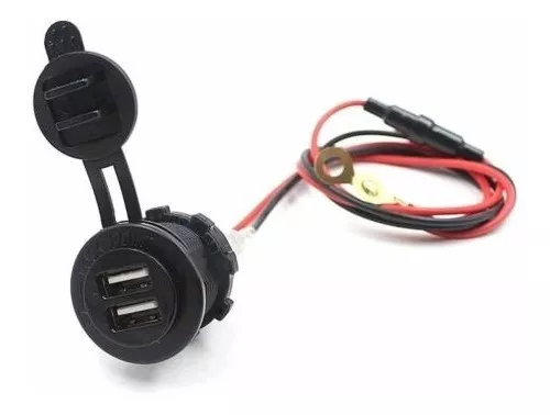 12v Coche Moto Dual Usb Adaptador Mechero Socket Enchufe Mos