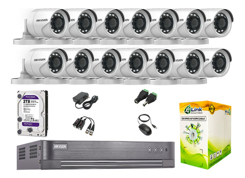 Cámaras Seguridad Exterior Kit 14 Hd 720p + Disco 2tb Wd P2p