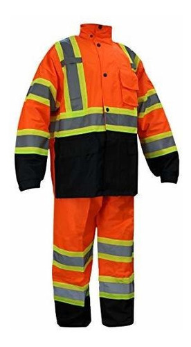 Rk Safety Rw-cla3-tor77 Clase 3 Traje De Lluvia, Chaqueta, P