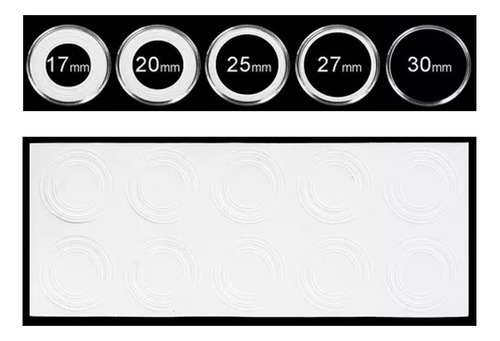 Caja Con 100 Cápsulas De 30 Mm Y Aro De Espuma Con 5 Medidas