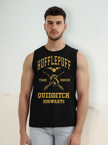 Playera Sin Mangas Hufflepuff Hogwarts Harry Potter Quidditc