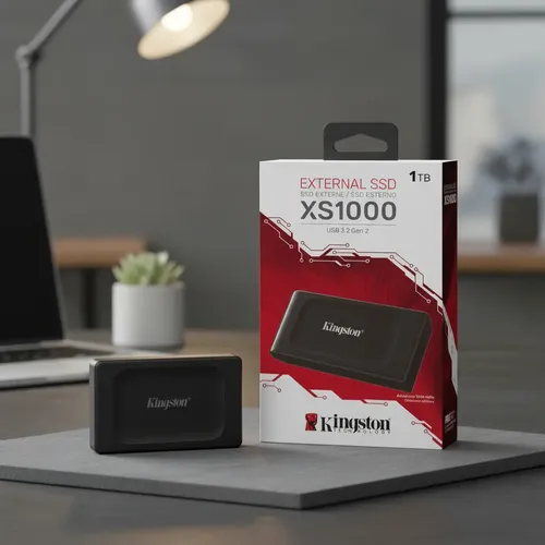 Ssd Ext. Kingston Xs1000 1tb, Usb 3.2, 1050mbs Sxs1000/1000g