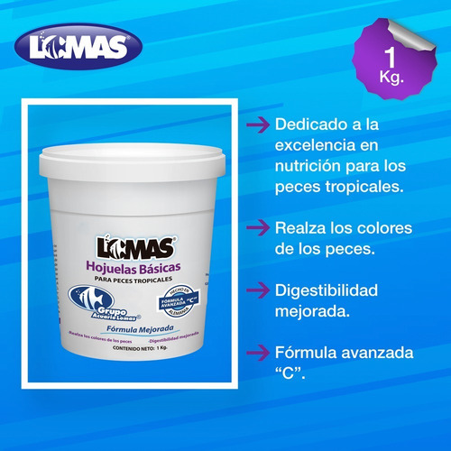 Alimento P/peces Hojuelas Básicas Lomas De 1 Kg (wardley)
