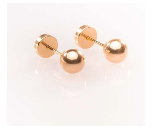 Aros Abridores De Oro 20k Ch Bolita 5mm Ch-306