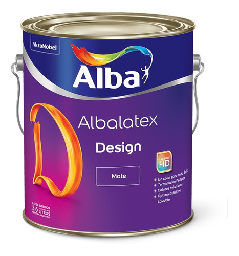 Albalatex Design Latex Interior Blanco Mate Alba 20 Lts