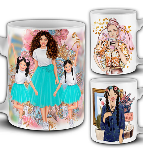 20 Plantillas Tazas Mamás 10 De Mayo Editables + Previas