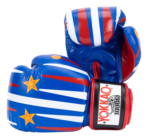 Guantes De Boxeo Yokkao, 18 Onzas, Color Azul