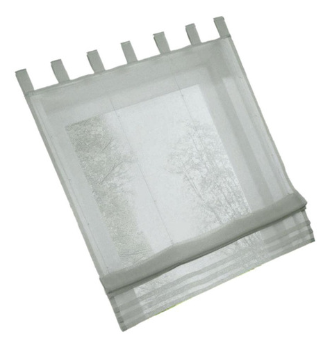 Cortinas En Voile De Poliéster Material Gris-120 × 155cm