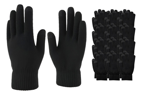 Pack 12 Guantes De Lana Para El Frio Polar Tactil Unisex