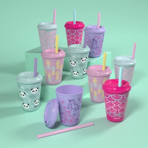 Vasos De Plástico Reutilizables Cambiantes De Color 12 Oz Pa