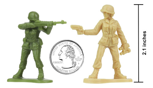 Bmc Bucket Of Army Women - Juego De 100 Piezas De Soldado Fe