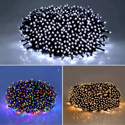 Luces De Navidad Solar Extension Luz Micro Led Navideñas