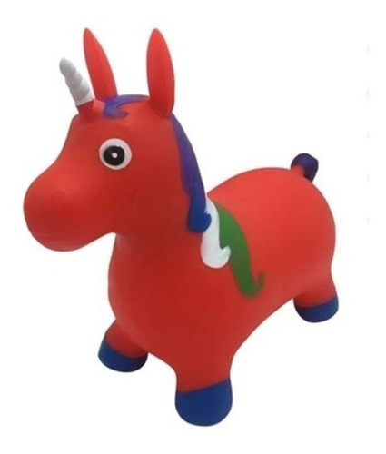 Pony Unicornio Saltarina De Goma Con Luces Y Sonidos Colores