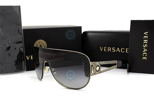 Lentes Gafas Versace Ve2166 - 1252/87 Pale Gold Micas Grey