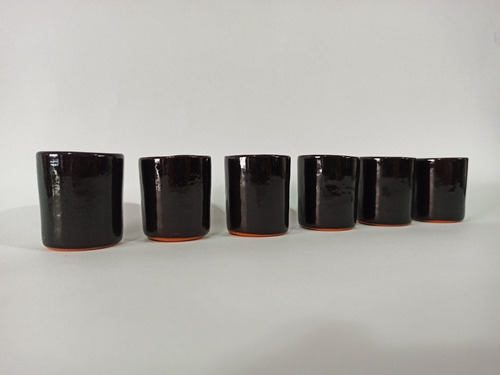 Imagen 3 de 6 de Juego De 6 Vasos Shot De Negro