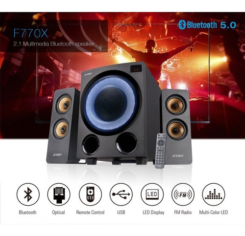 Imagen 2 de 8 de Home Parlante Fenda F770x Smart Tv Bluetooth Usb Fm
